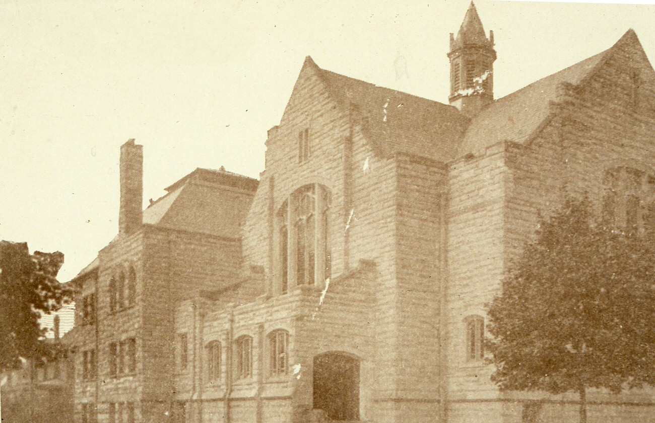 First Presbyterian Church, moved to Bryden Road and Ohio Avenue in 1900