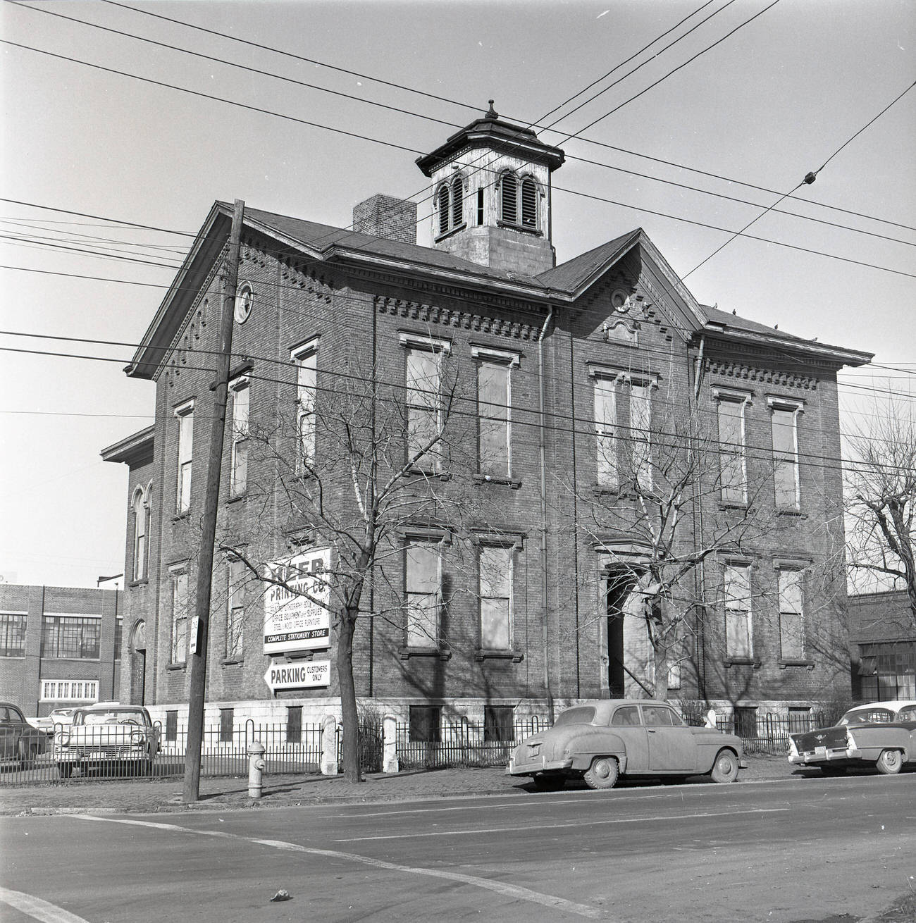 Fourth Street Elementary School, opened in 1870 and auctioned off in 1955, Circa 1961.