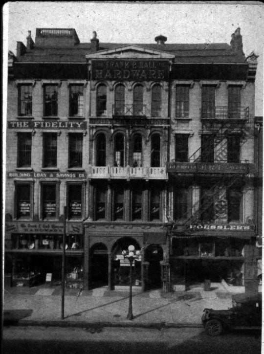 Frank P Hall Hardware building, 1919.