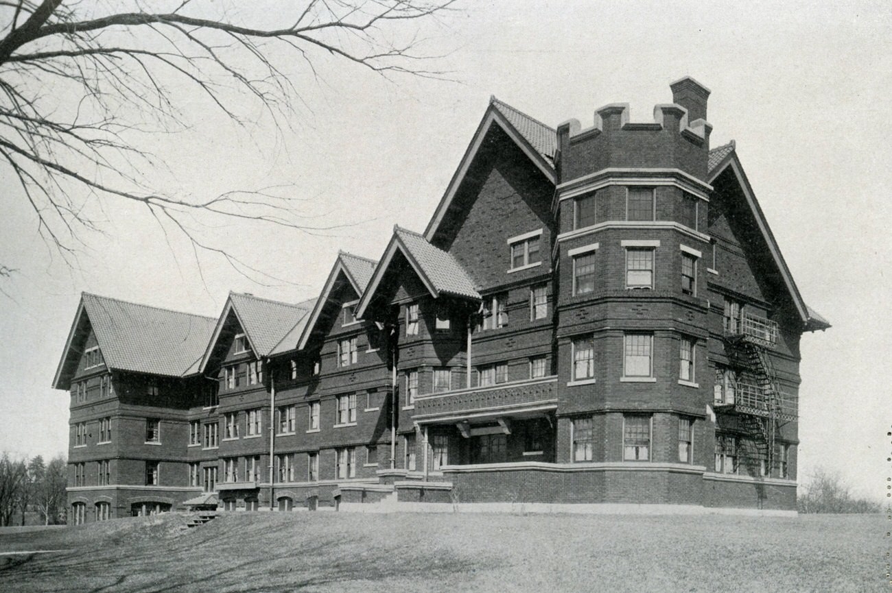 Girls' Dormitory (Oxley Hall) at Ohio State University, 1916