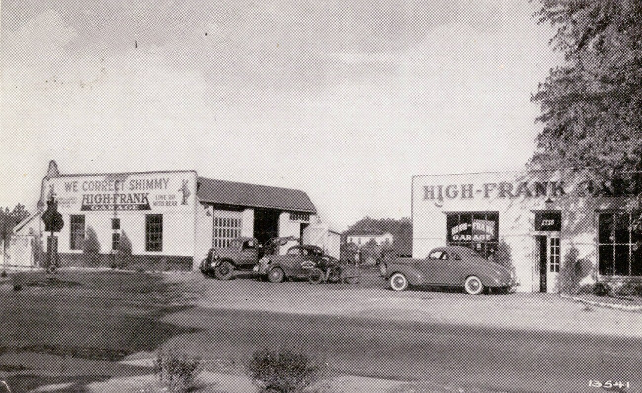 High-Frank Garage at 2228 So. High Street, Columbus, 1930s