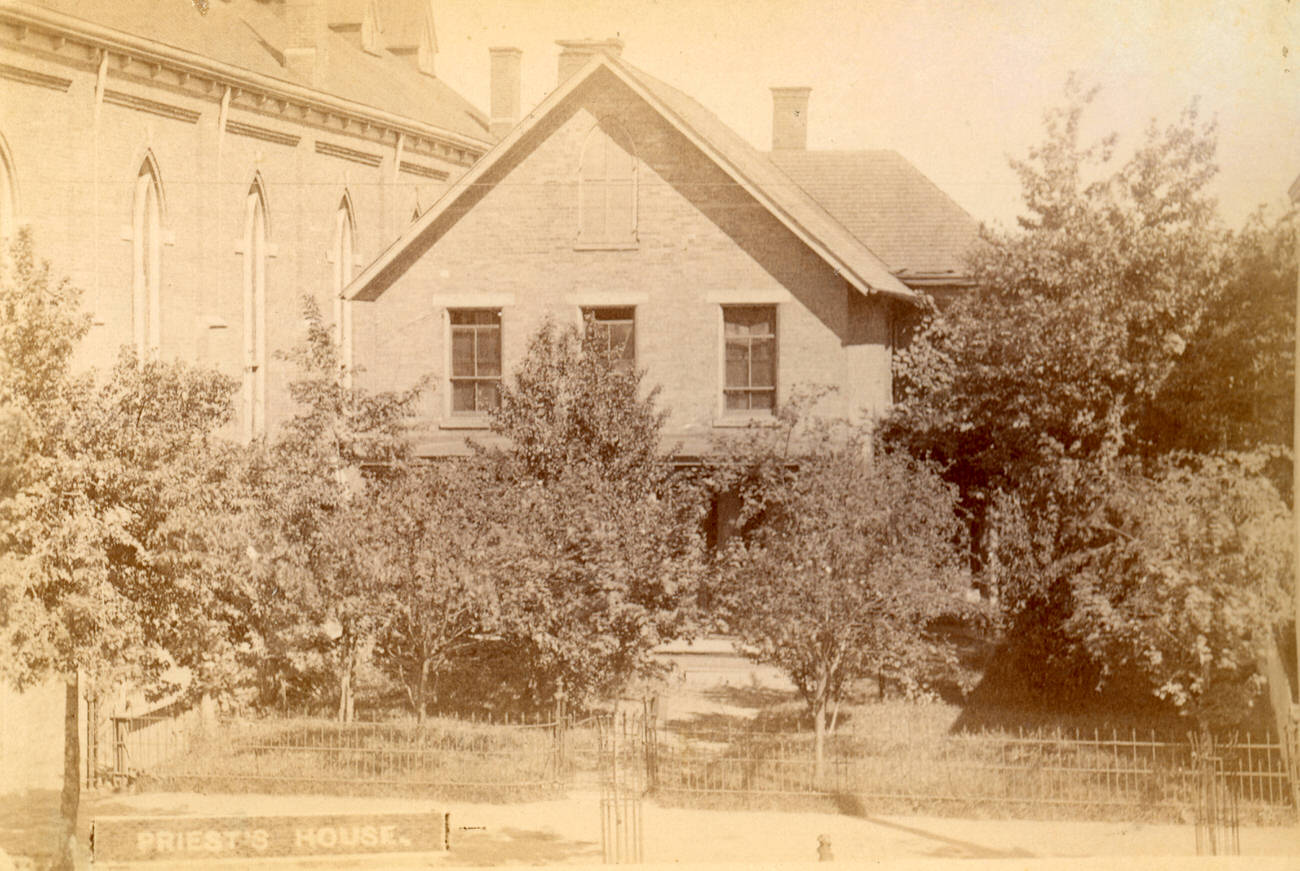 Exterior of the Holy Family Church Priests Residence, 1891.