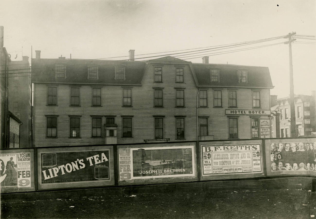 Hotel Boyer, early frame hotel and boardinghouse, 1950s