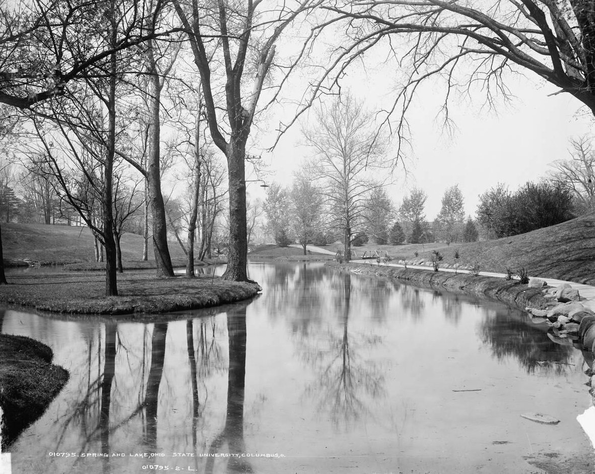Spring and lake, Ohio State University, Columbus, 1904
