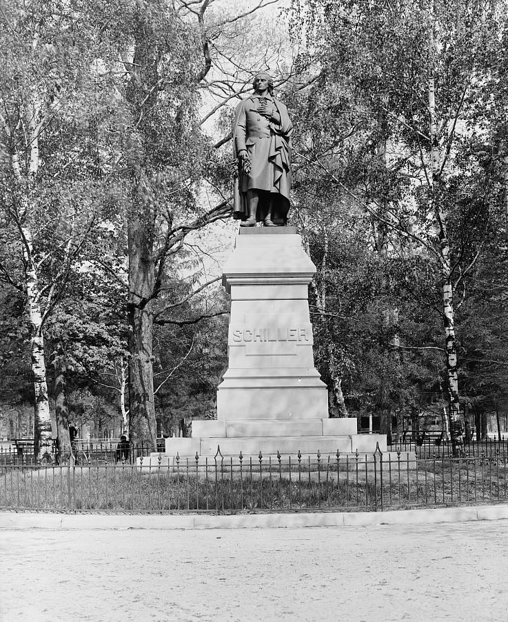 Schiller statue in City Park, Columbus, Ohio, 1906.