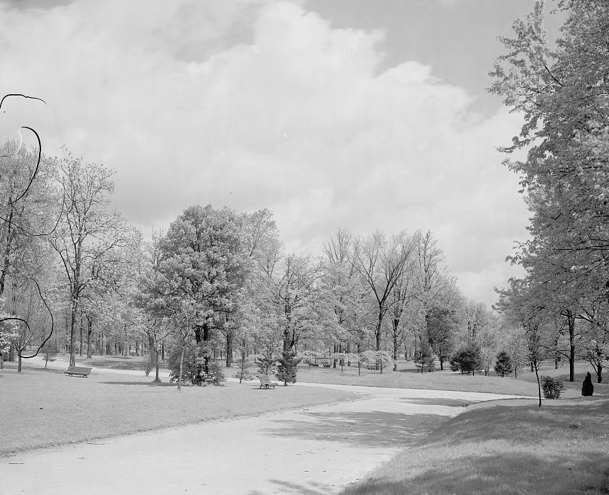 Ohio State University's lake in Columbus, Ohio, 1900s