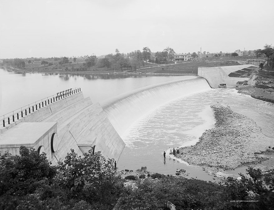 Storage dam in Columbus, Ohio, 1900s