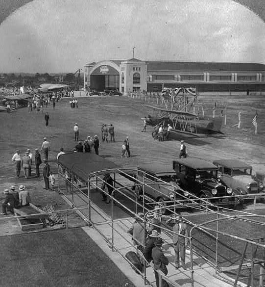 First air-rail trip, New York to Los Angeles, starting point in Columbus, Ohio, 1929.