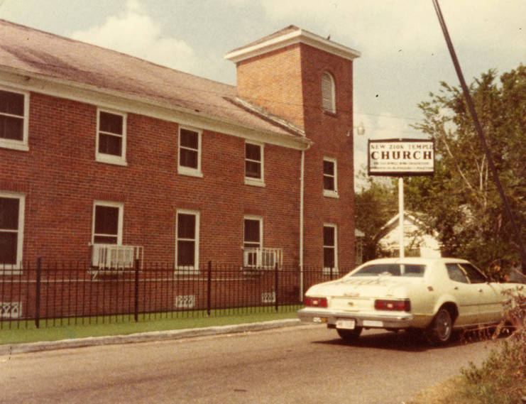 New Zion Temple Church side view, Houston, 1980s