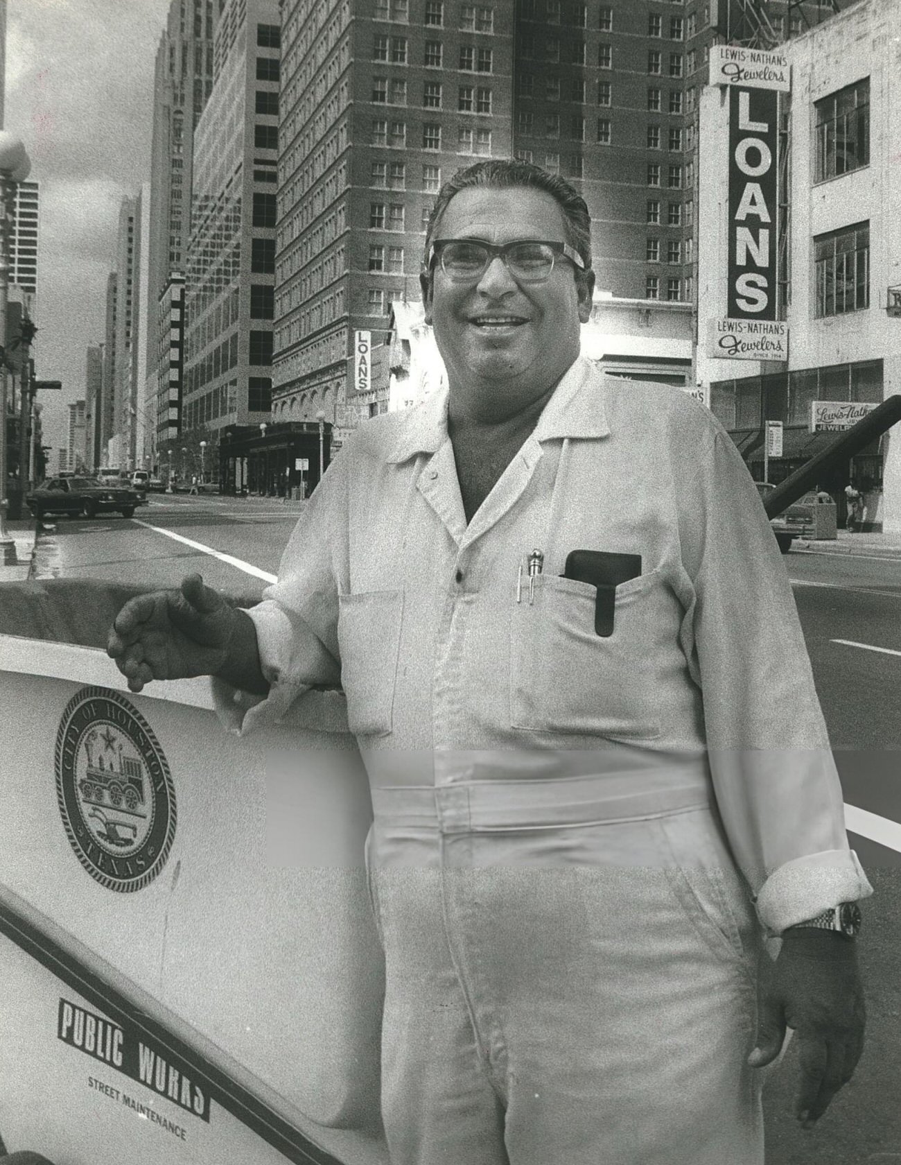 Guadalupe I. Fernandez, a dedicated street cleaner for the city, Houston, Texas.