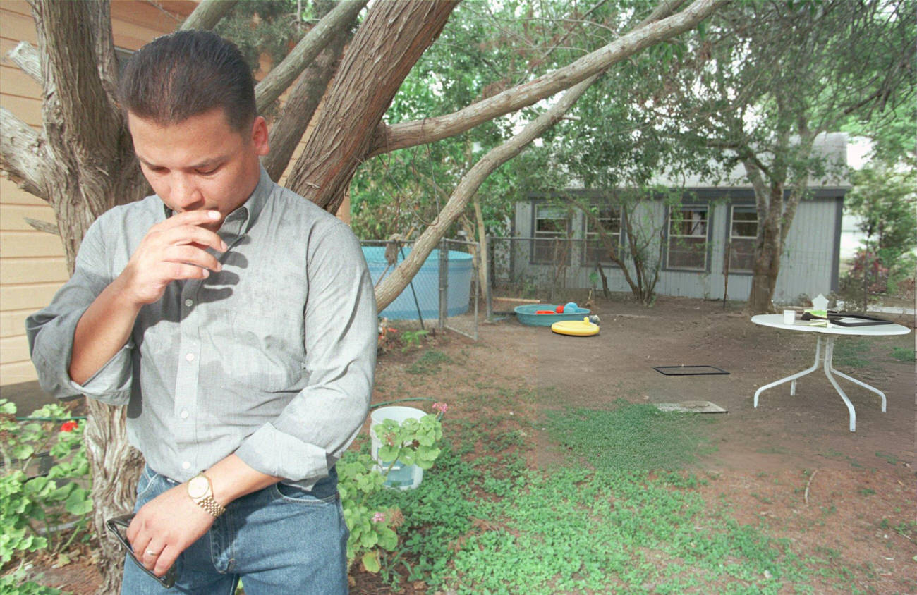 Army Sgt. Daniel Morin speaks about the tragic loss of his family in a shooting, Harlington, Texas, 1998.