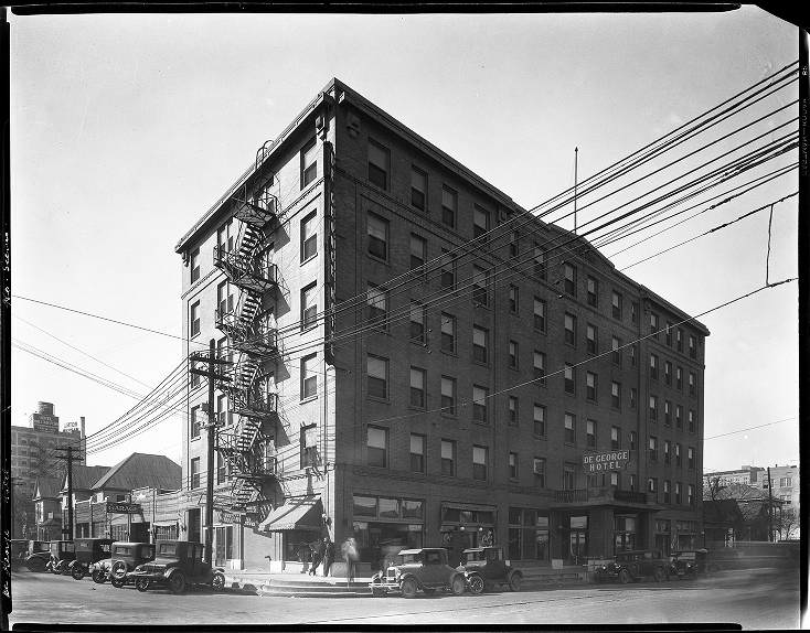 DeGeorge Hotel at 1418-20 Preston Avenue, Houston, Texas, 1928.