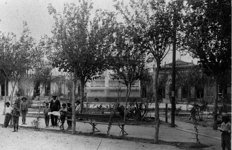 Military Plaza, Nuevo Laredo, Mexico, 1896.