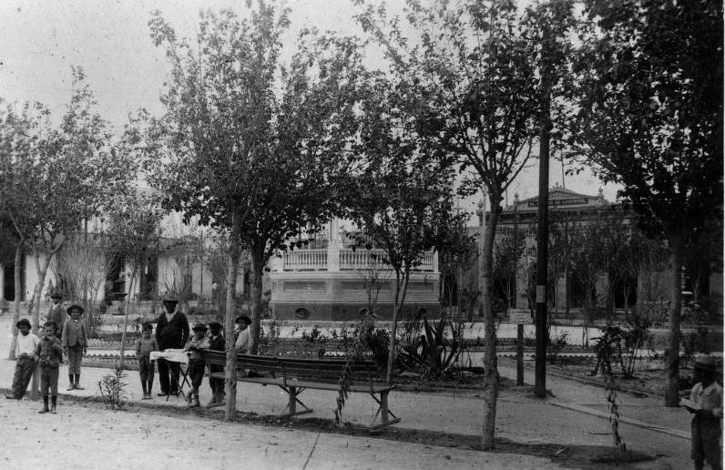 Military Plaza, Nuevo Laredo, Mexico, 1896.