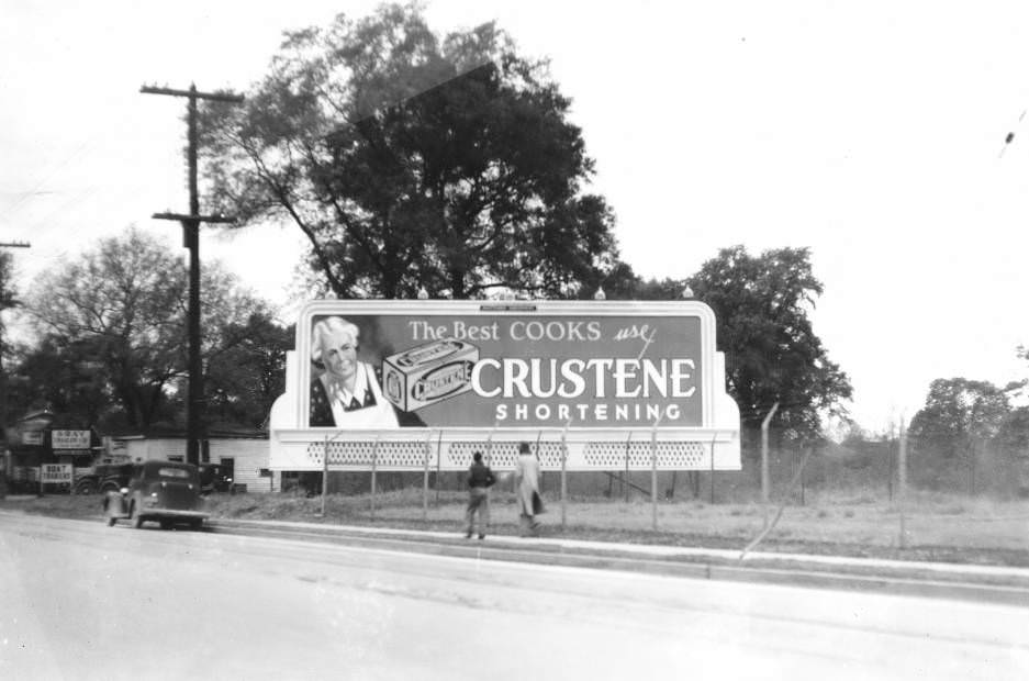 Crustene Shortening billboard, 1930s
