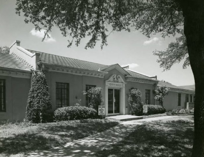 City Hall building in Bellaire, TX, 7008 Rice Avenue, 1920s