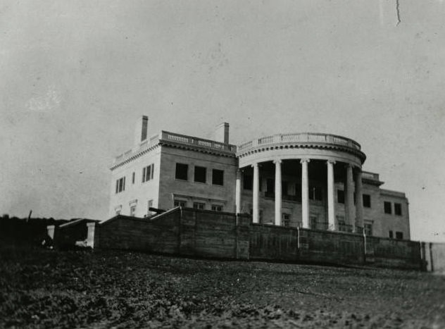 Sterling Mansion construction, east face, La Porte, TX, completed in 1927.