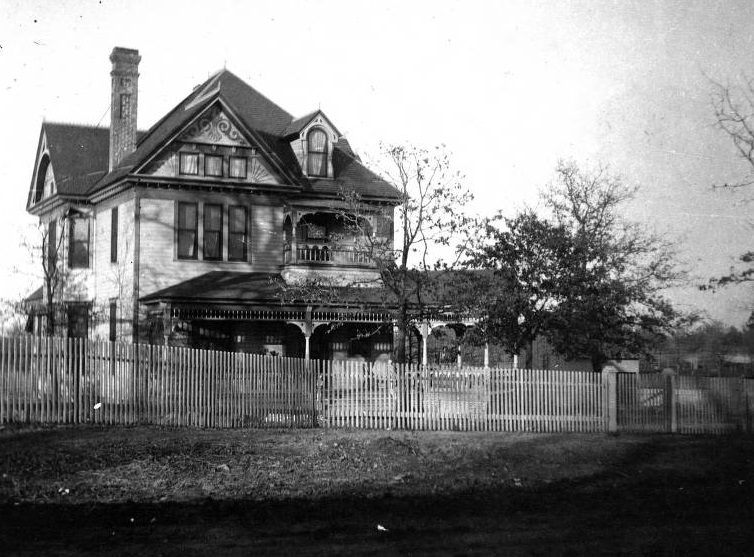 Residence in Denton, Victorian style with fenced yard, 1897