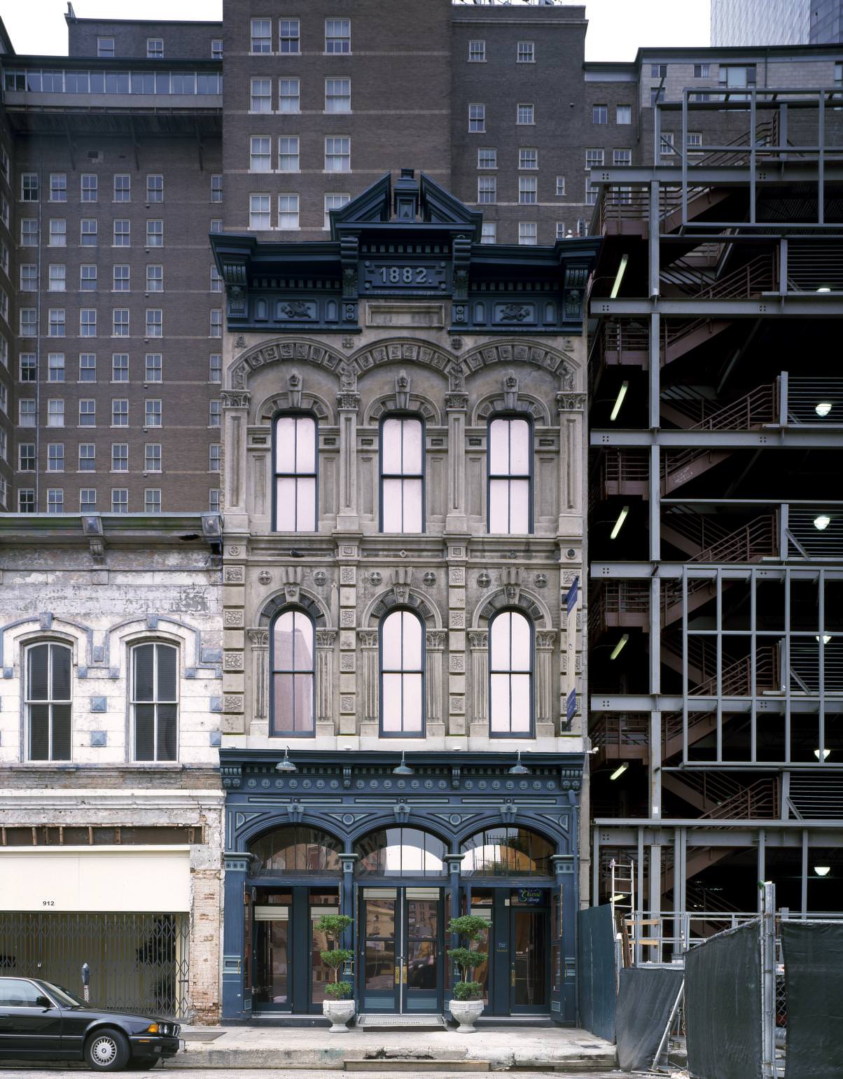 One of the few remaining old office buildings in modern Houston, 1990s