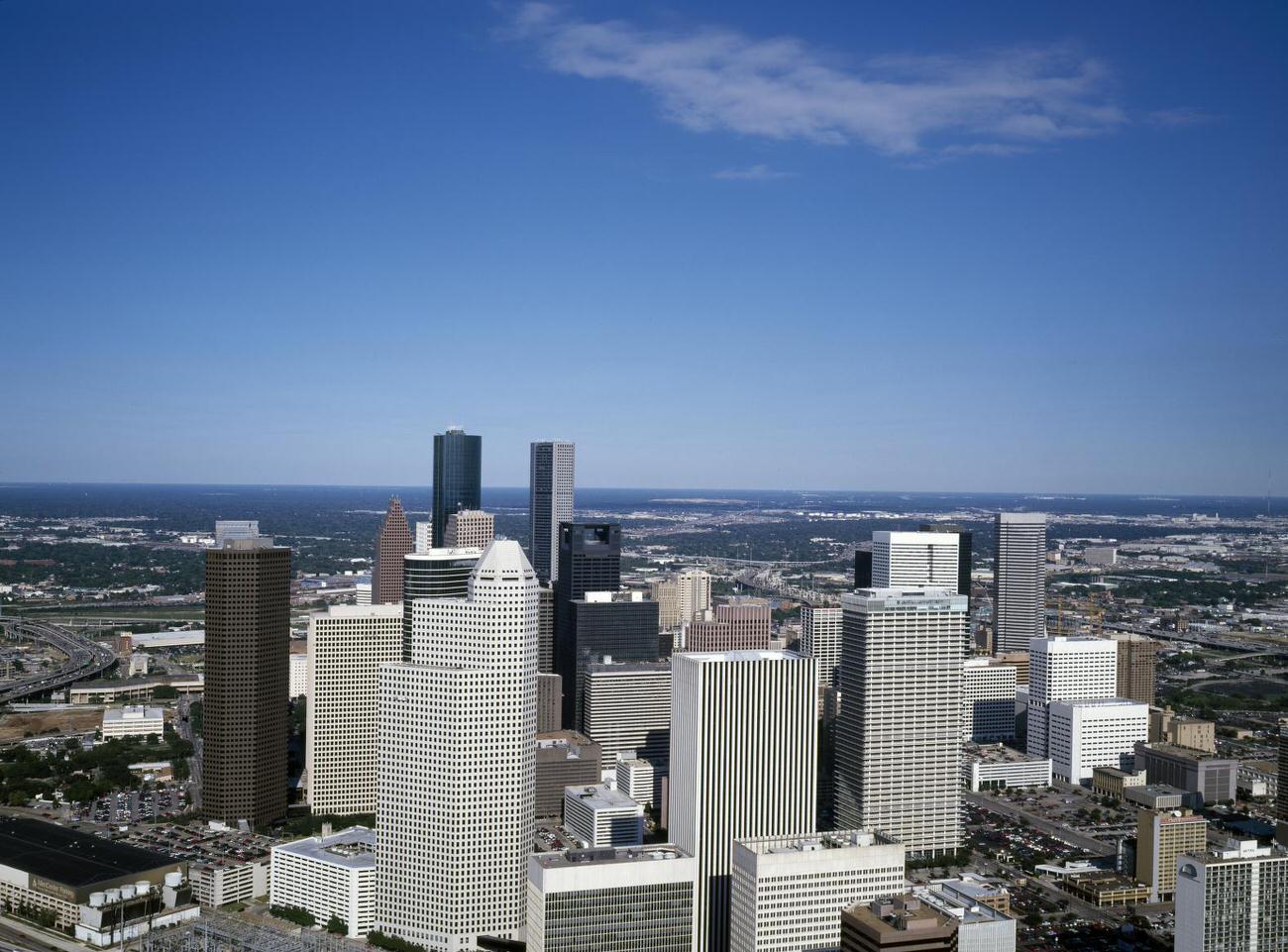 Skyline of Houston, Texas, 1990s
