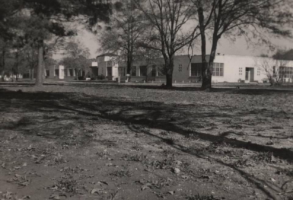 Technology Annex exterior view from a distance, 1950