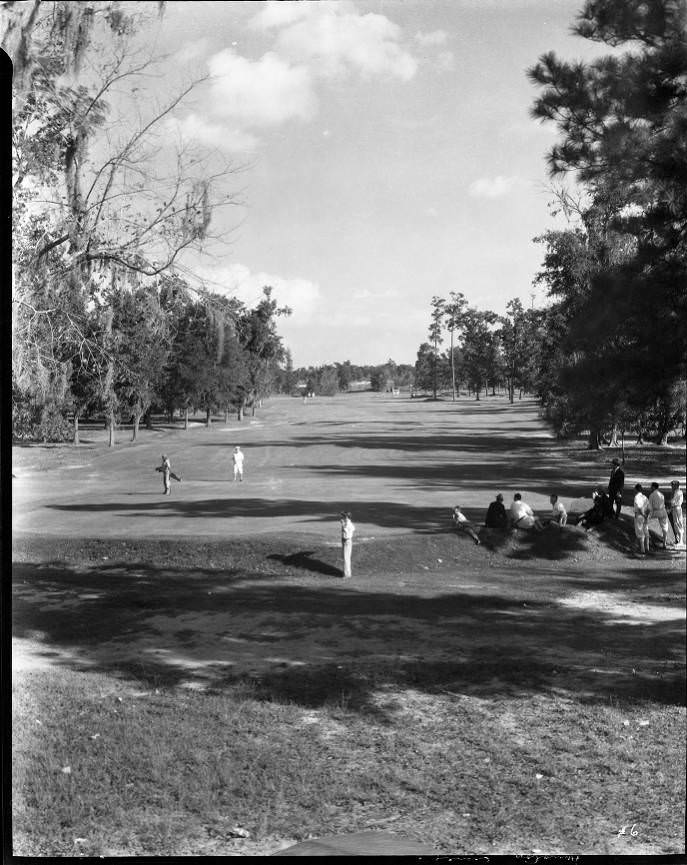 Golfers at Hermann Park Golf Course, Houston, 1928.