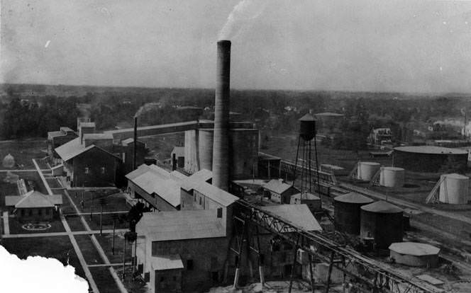 Texas Portland Cement Company aerial view, Houston, 1890s