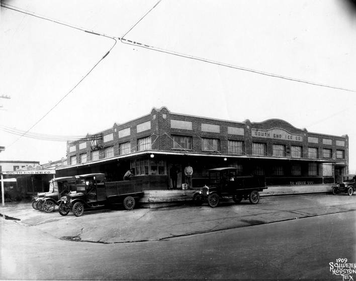 South End Ice Company truck fleet, Houston, 1926.