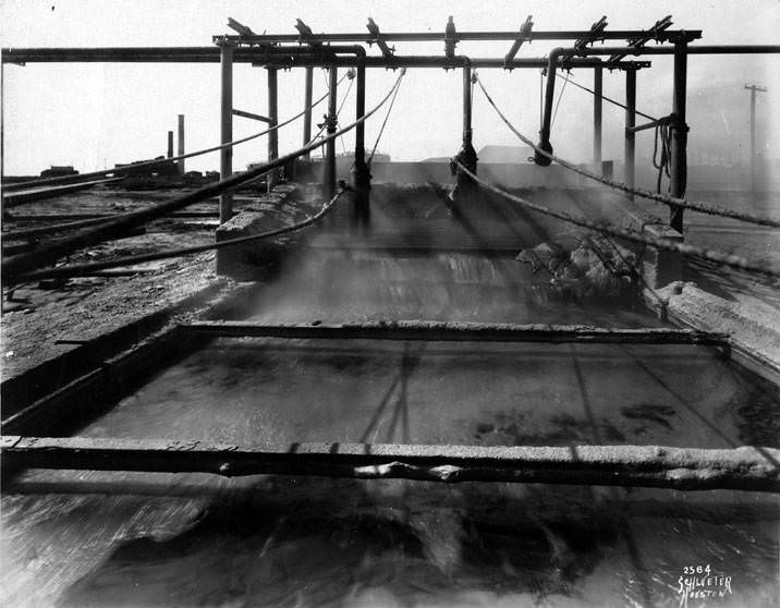 Pipes and pit structure at Texas Gulf Sulphur Company, 1924.