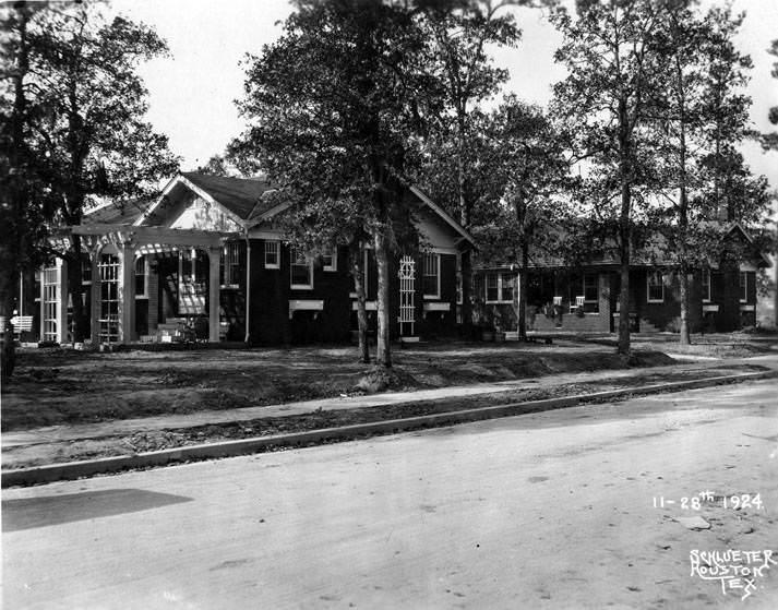 Two unidentified dwellings, 1924.