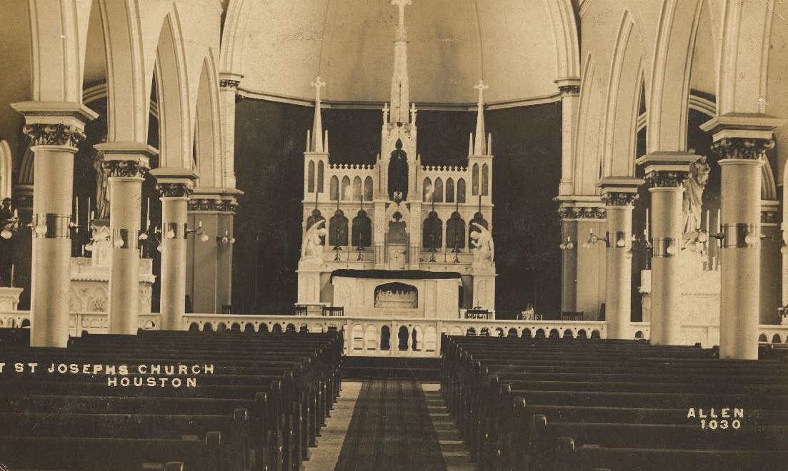 St. Joseph's Church interior, Houston, Texas, 1911