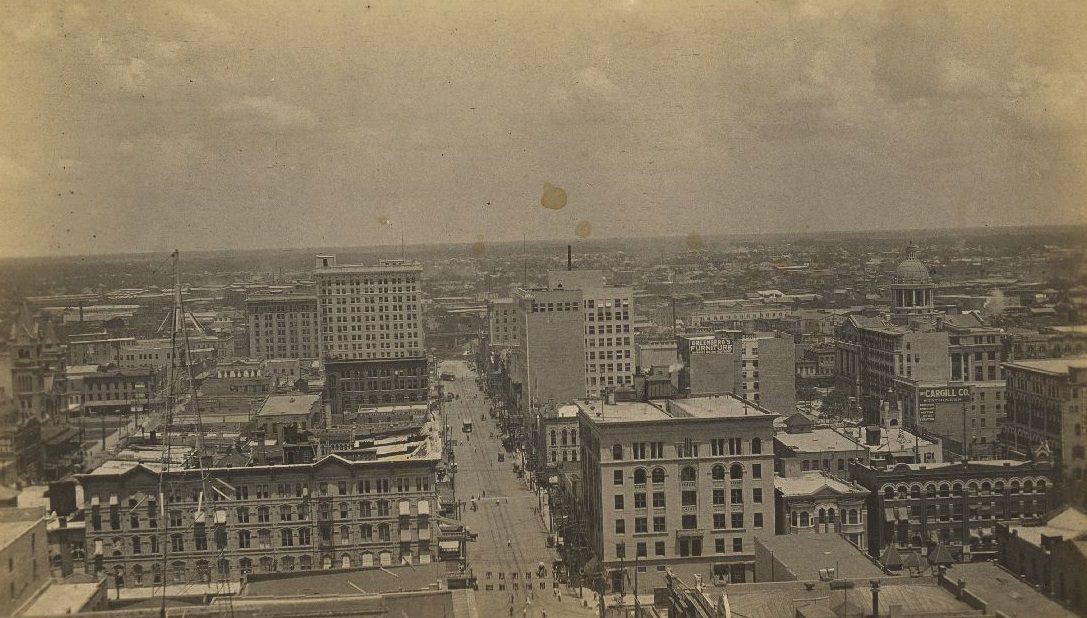 View north from Carter building, Houston, Texas, 1911.