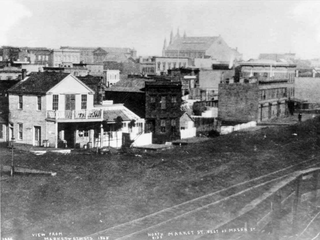 View from Market & 6th Streets, 1868