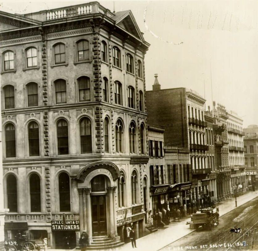 East Side of Montgomery between Sacramento and California, 1867