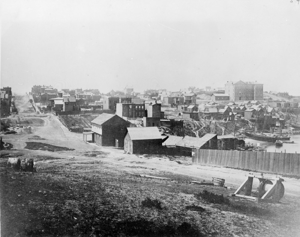 Second Street, north of Townsend Street, 1864