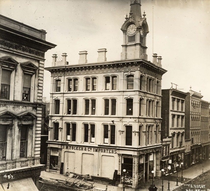 Northwest corner of Sutter & Montgomery streets, 1867