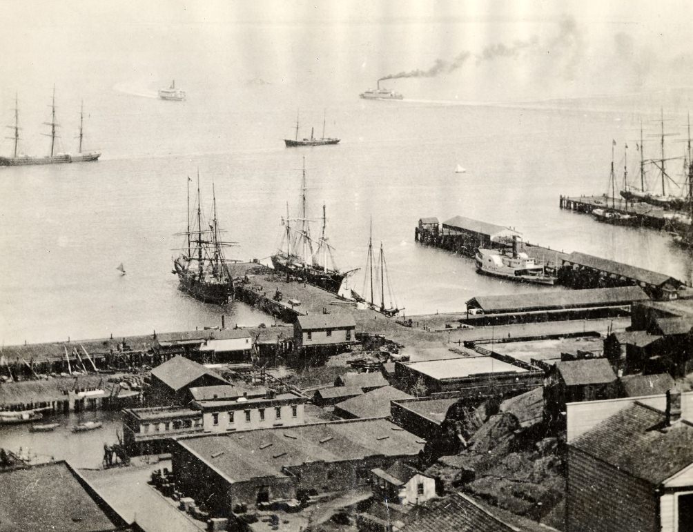 San Francisco waterfront, 1860s