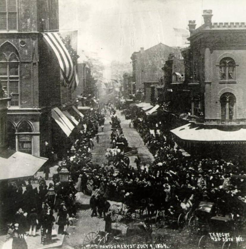 Montgomery Street on July 4, 1864