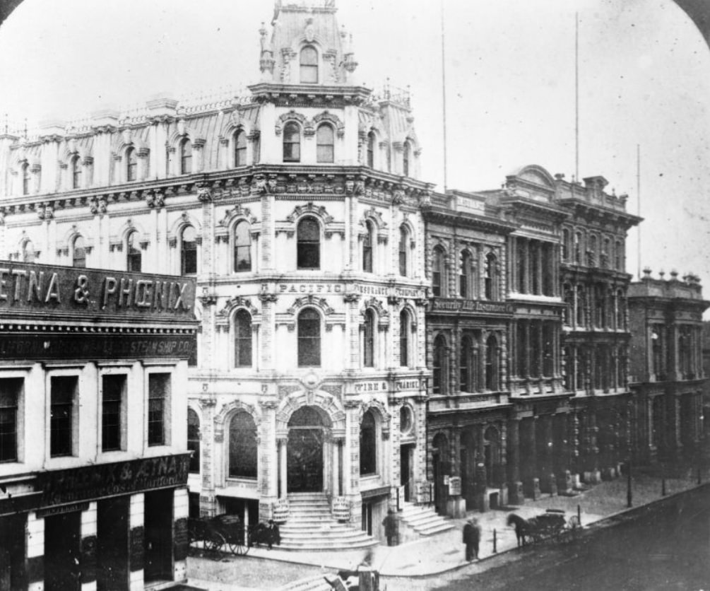 California Street, between Montgomery and Sansome, 1867