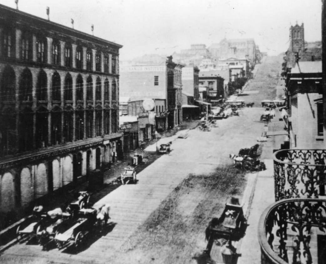 California Street, west of Montgomery, 1865