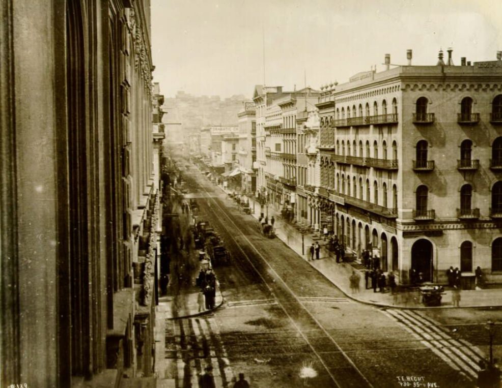 Montgomery Street north of California, 1867