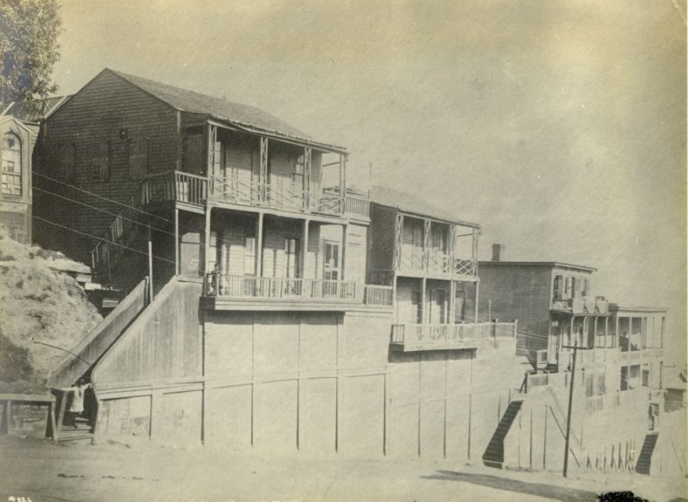 Pine Street, east of Stockton, 1860s