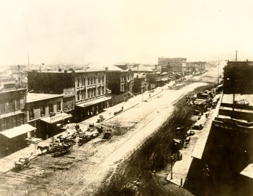 View of Market Street from Montgomery, 1866