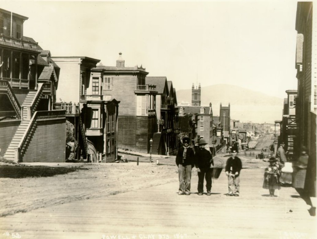 Powell & Clay Streets, 1867