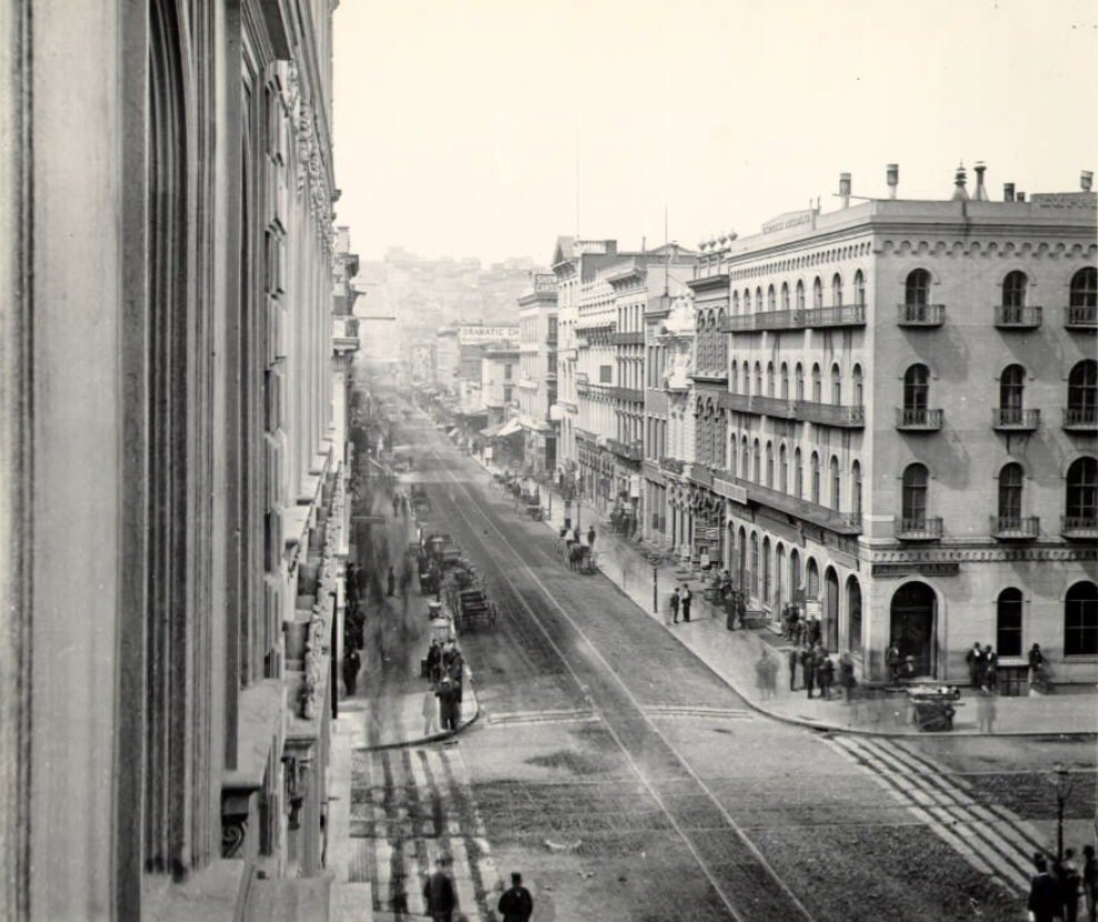 Montgomery and California Street, 1860s