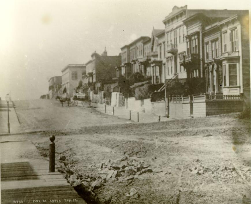 Pine Street, above Taylor, 1860s