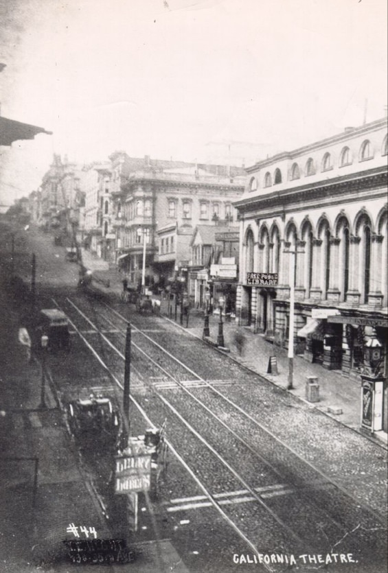 Exterior view of the Main Library during the 1870s