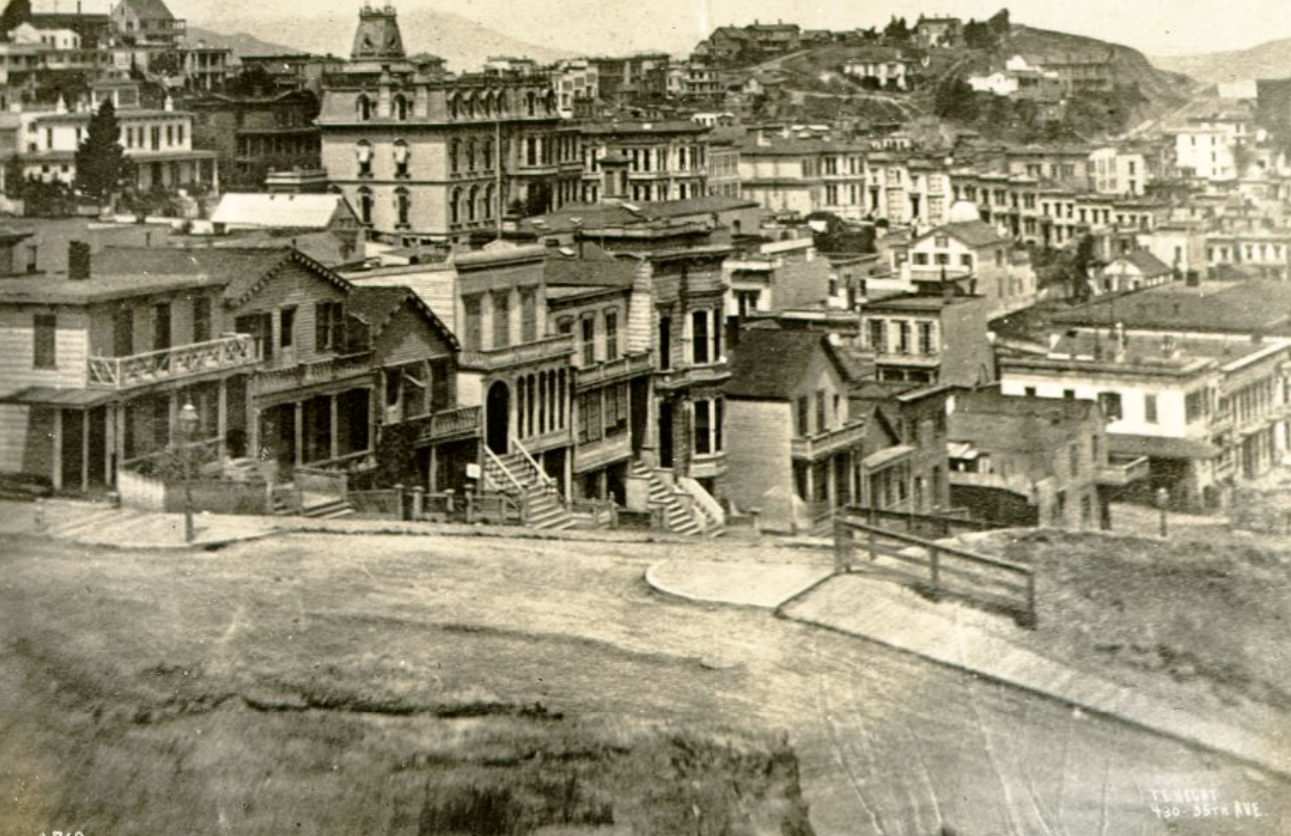 Sacramento and Mason Street, 1877