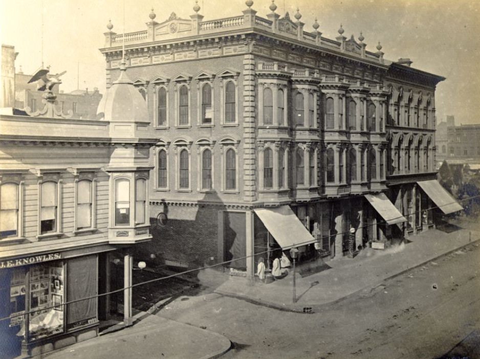 Kearny Street, corner of Commercial, 1870