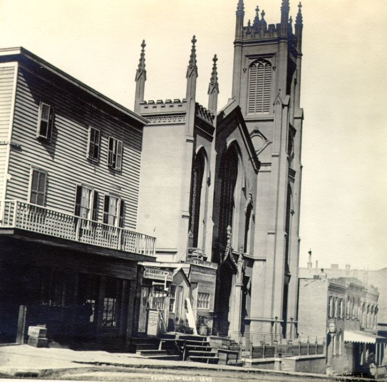 Powell Street, corner of Clay, 1870